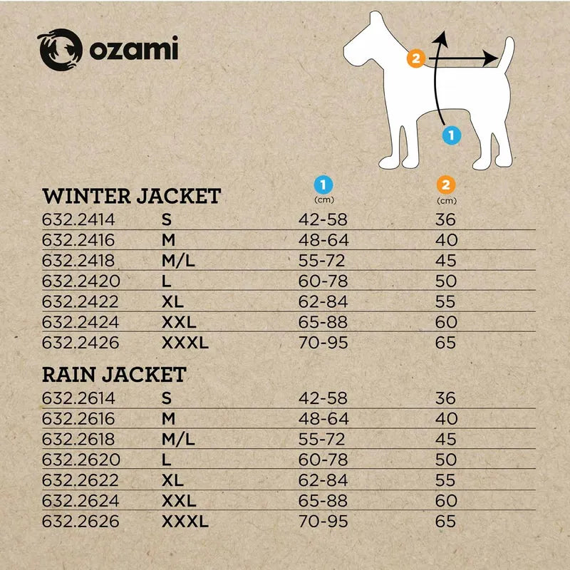 Ozami Outdoor Jacket Rain Black Xl 55cm