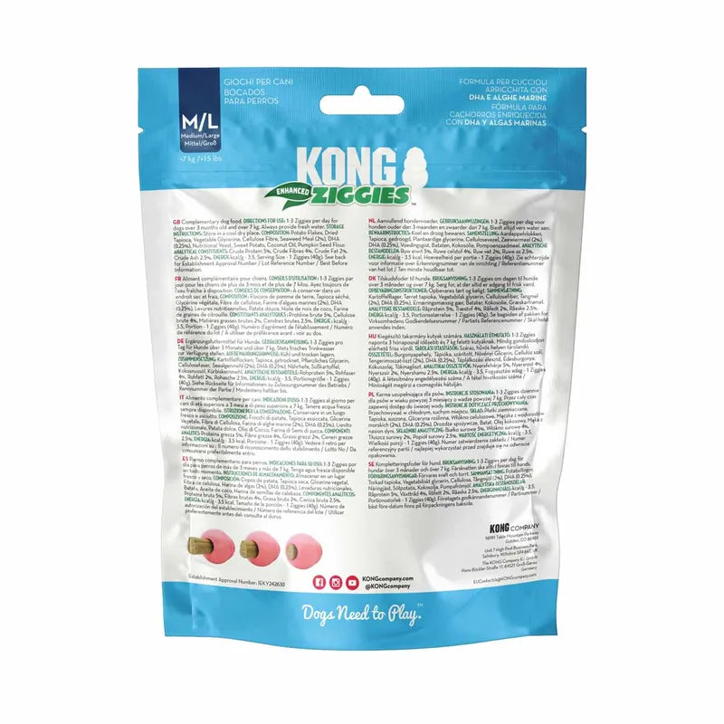Kong Ziggies Enhanced Puppy M/l 227g