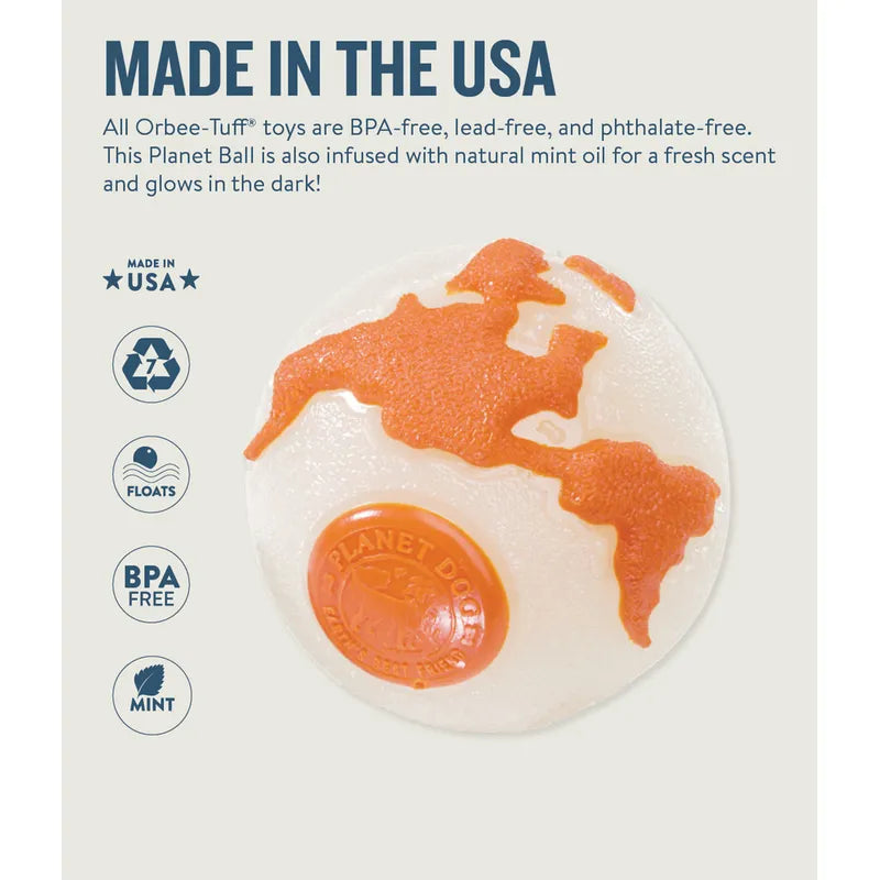Oh Planet Dog Orbeeball M Vit/orange