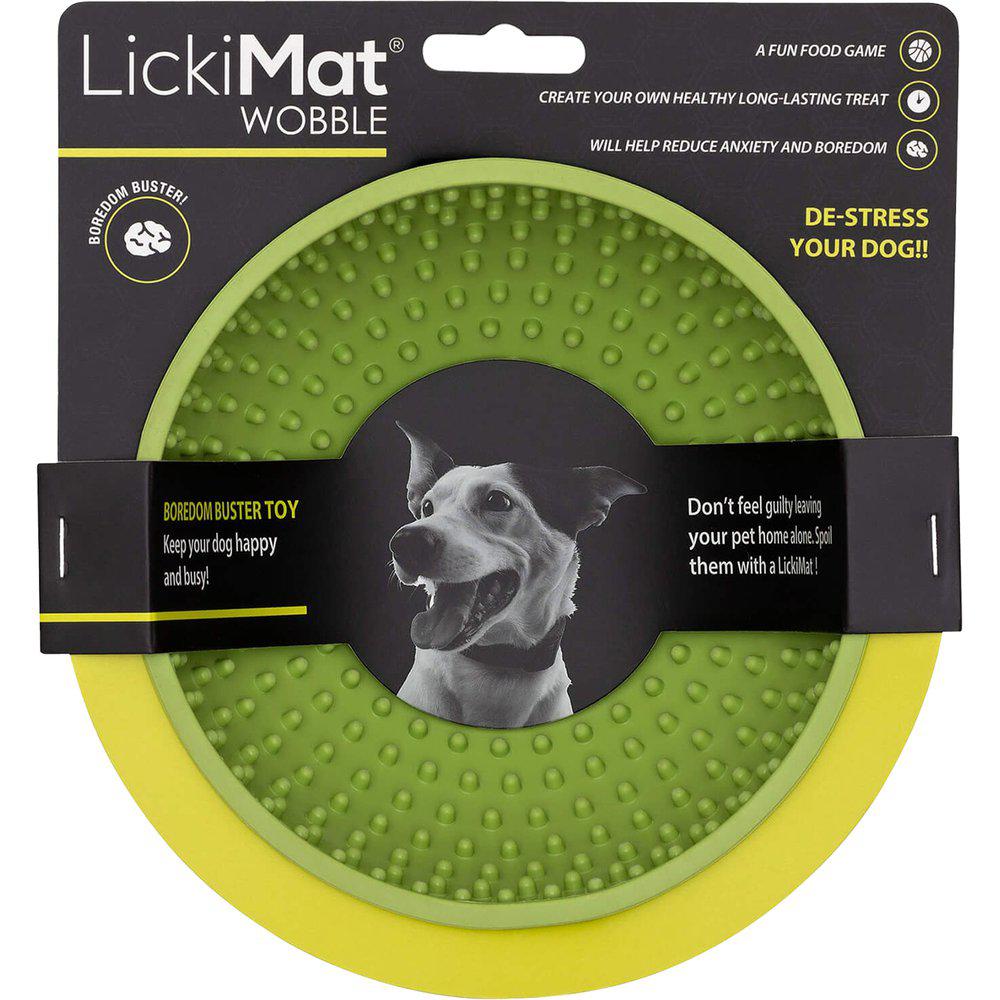 Hundskål Lickimat Wobble Grön 17x17x8cm