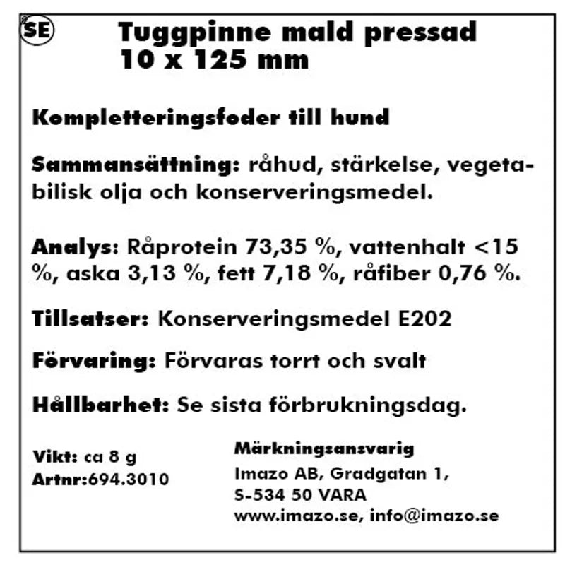 Tuggpinne Mald Pressad10x125mm