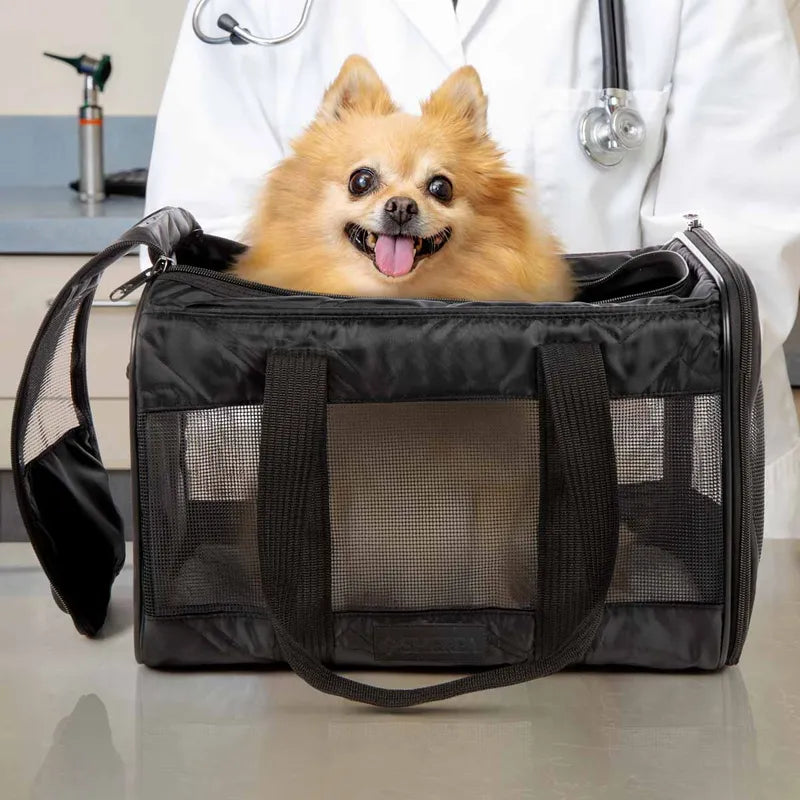 Sherpa Deluxe Pet Carrier Black Medium 43x28x26,5cm Max 7kg