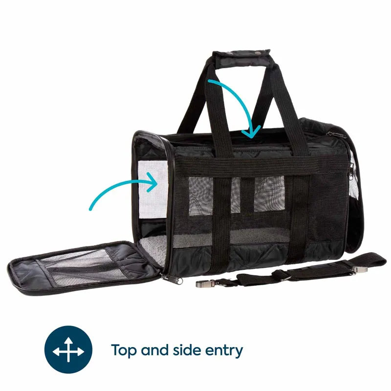 Sherpa Deluxe Pet Carrier Black Medium 43x28x26,5cm Max 7kg
