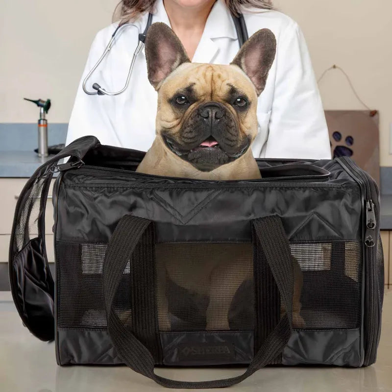 Sherpa Deluxe Pet Carrier Black Large 48x30x29cm Max 10kg