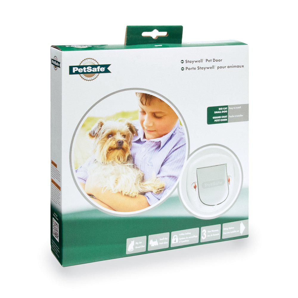 Katt & Småhundsdörr270 Vit Transparent Lucka