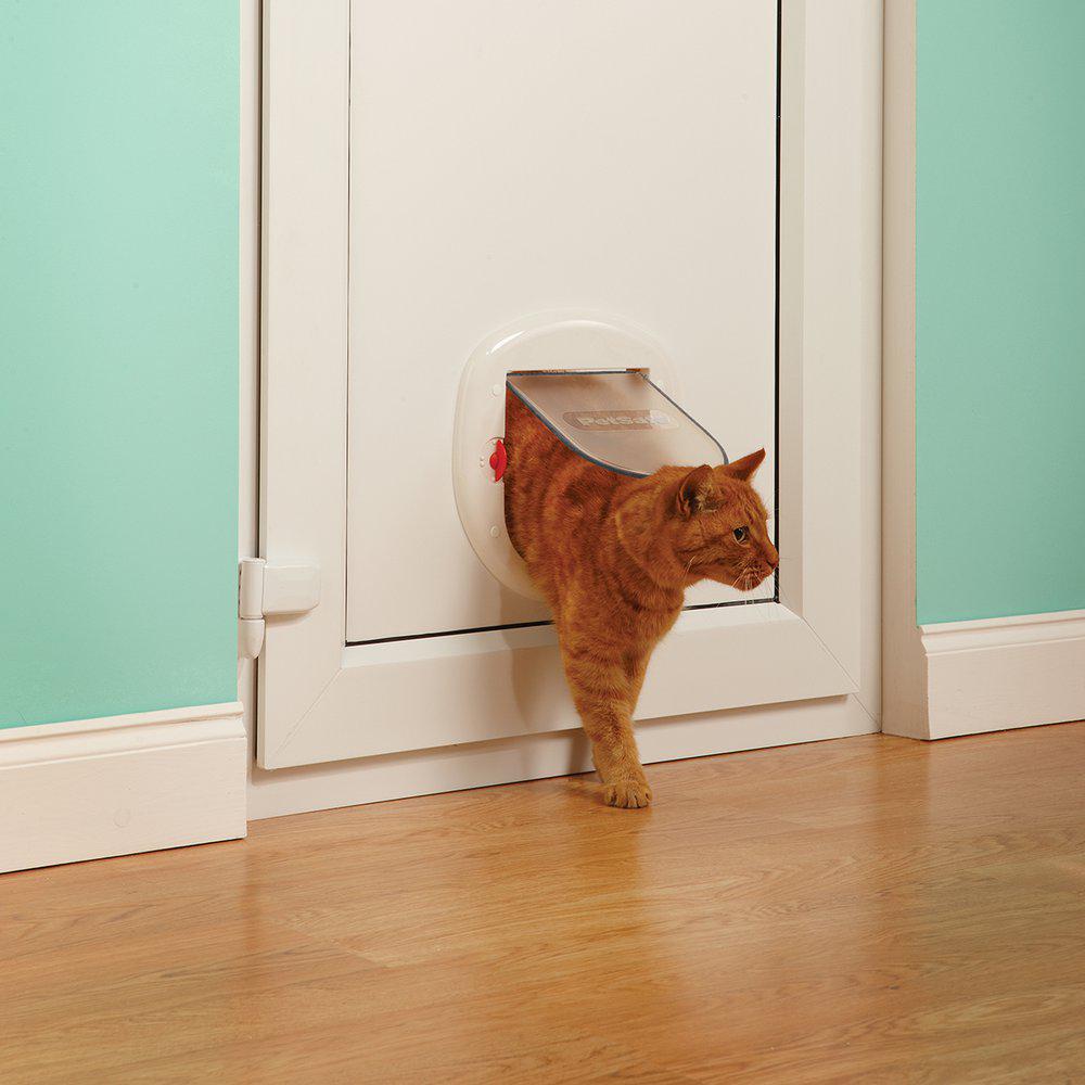 Katt & Småhundsdörr270 Vit Transparent Lucka