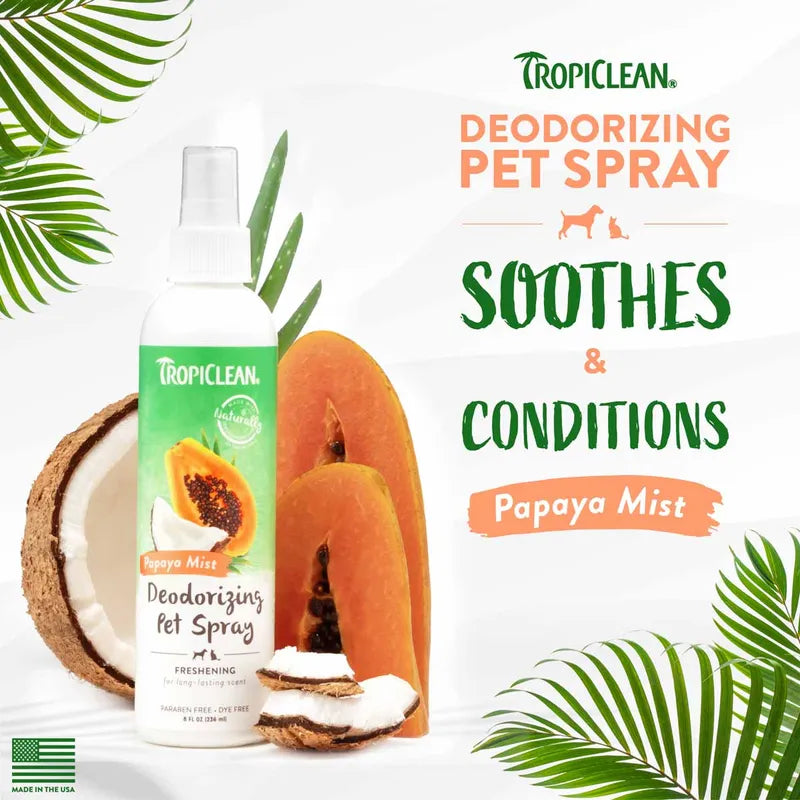 Tropiclean Papaya Mist Deodorizing Spray 236ml