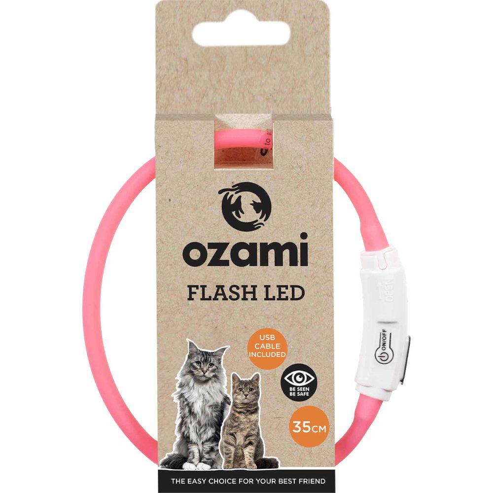 Halsband Flash Led Rosa 35cm