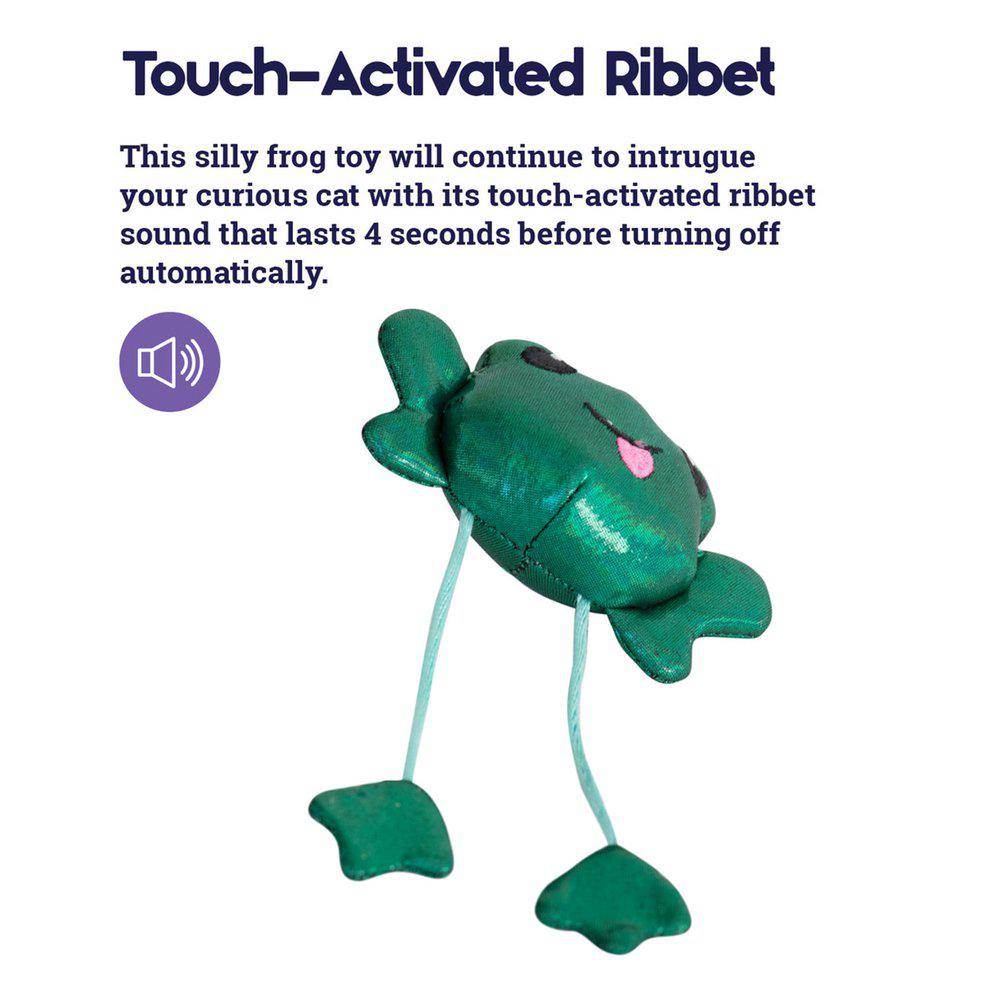 Petstages Toss N' Dangle Frog 3x13x8cm