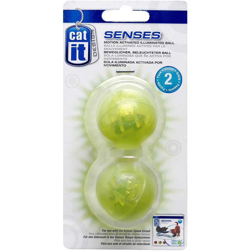 Ersättningsboll Catit Senses Speed Blinkande 2pack