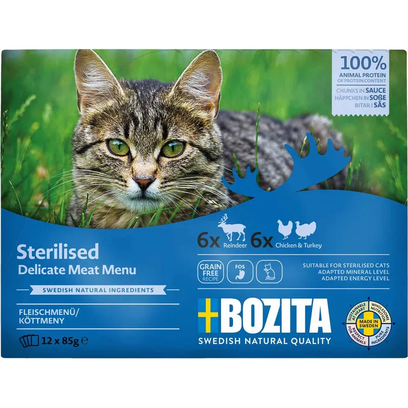 Bozita Feline Sterilised Meat In Sauce Multibox 1,02kg