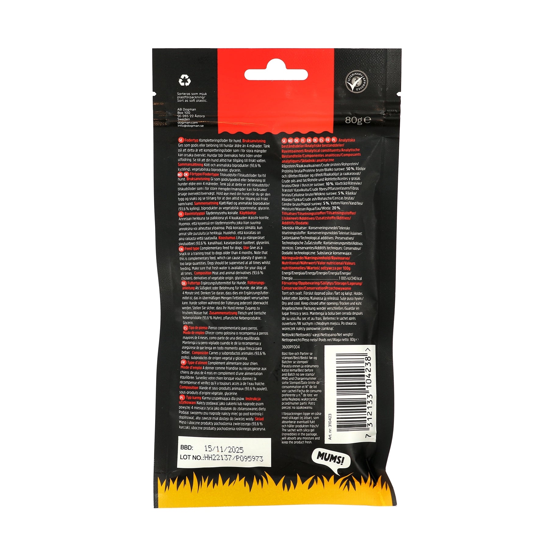 Dogman Meaty Kuber av Kyckling - 80g