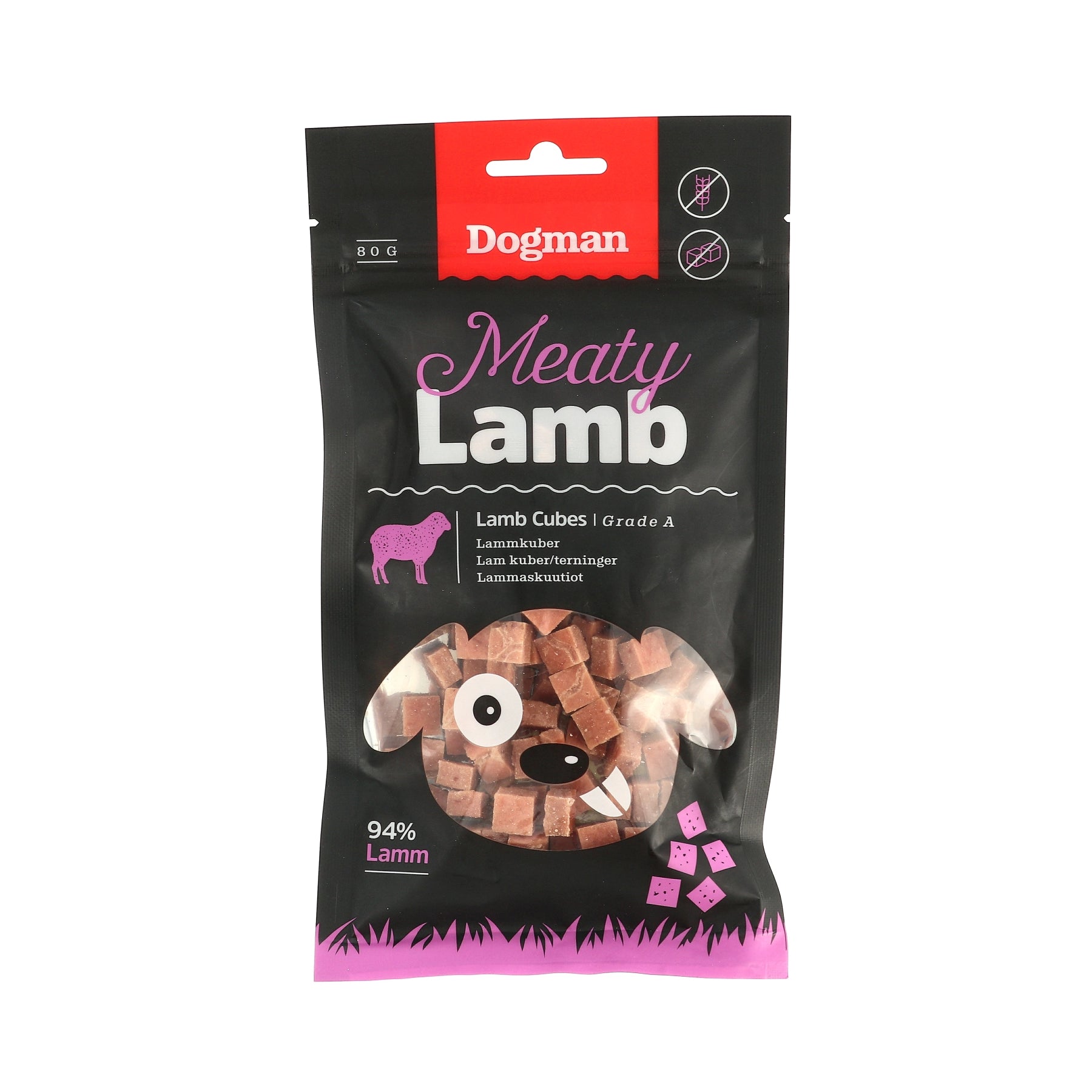 Dogman Meaty Kuber av Lamm - 80g