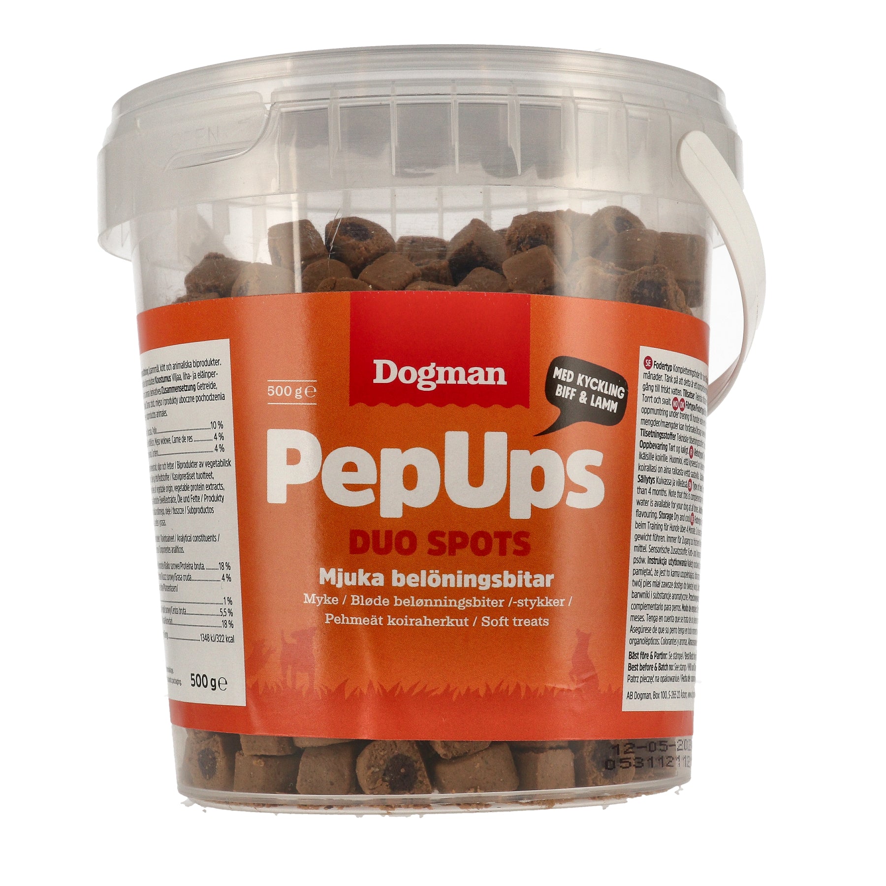 Dogman PepUps Duo Spots 3-smak 500g