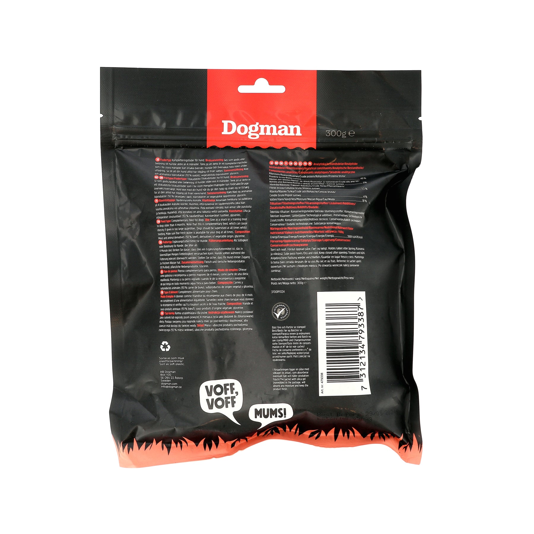 Dogman Meaty Skivor av Oxkött - 300g