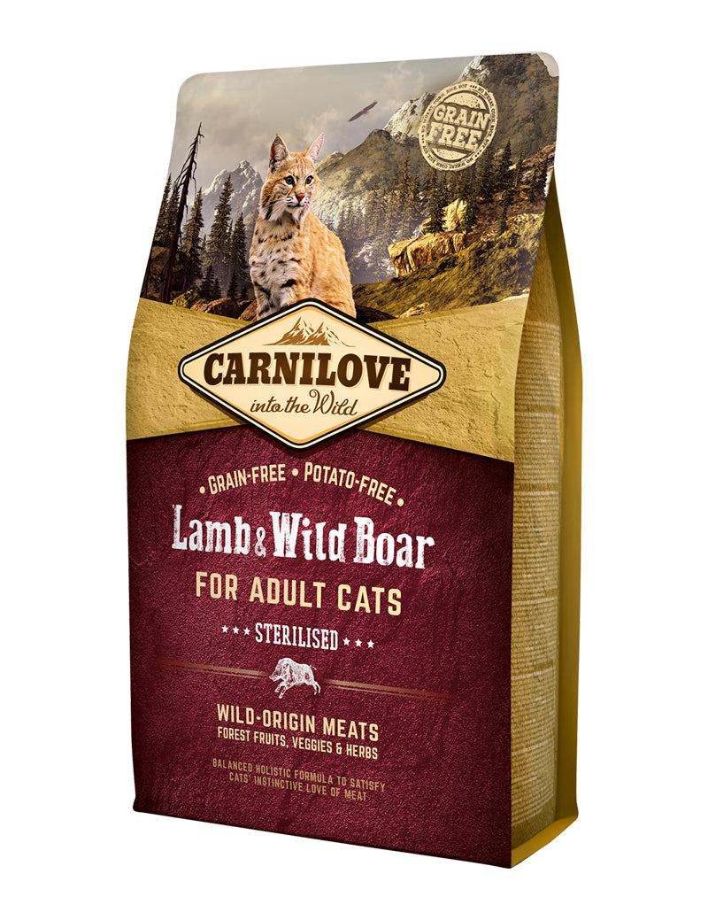 Carnilove Lamb-Wild Boar Adult -Sterilised 2 kg