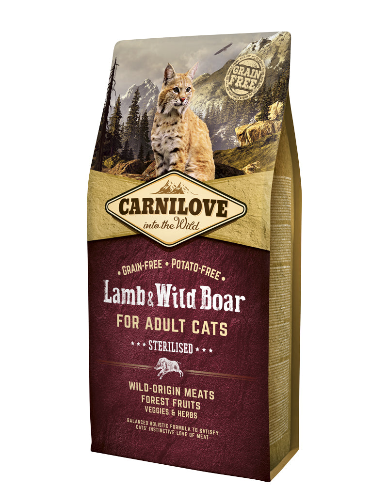 Carnilove Lamb-Wild Boar Adult -Sterilised 6 kg