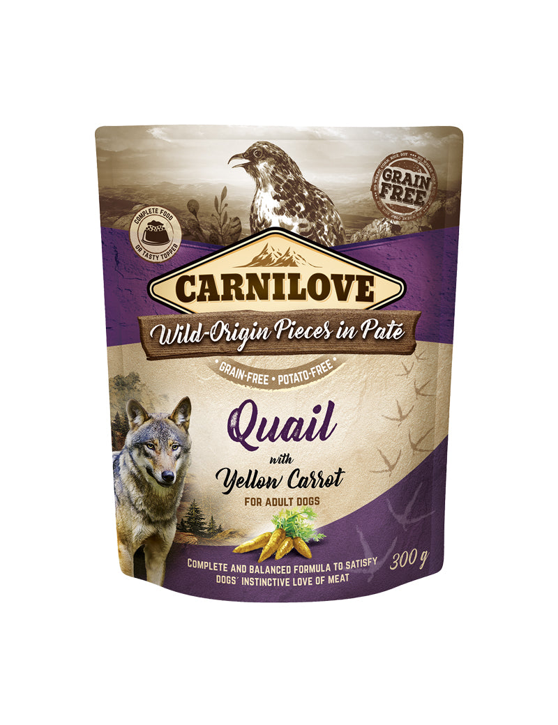 Carnilove Dog Pouch Paté Quail with Yellow C 300 g