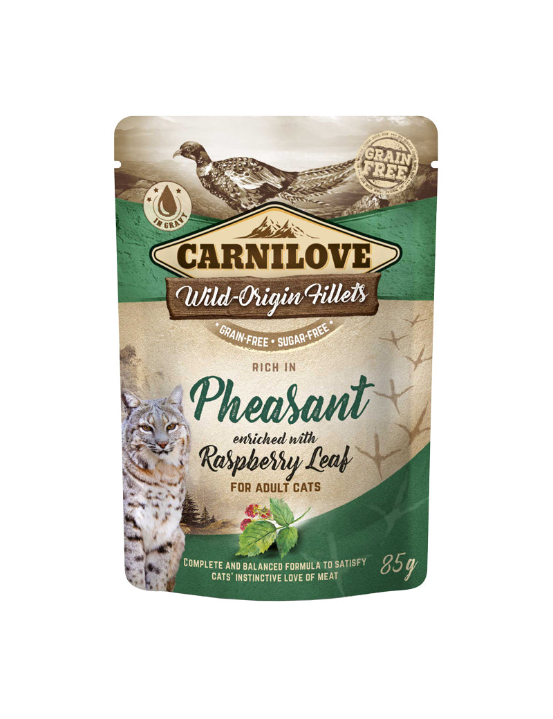 Carnilove Cat Pouch Pheasant enriched w rasb  85 g