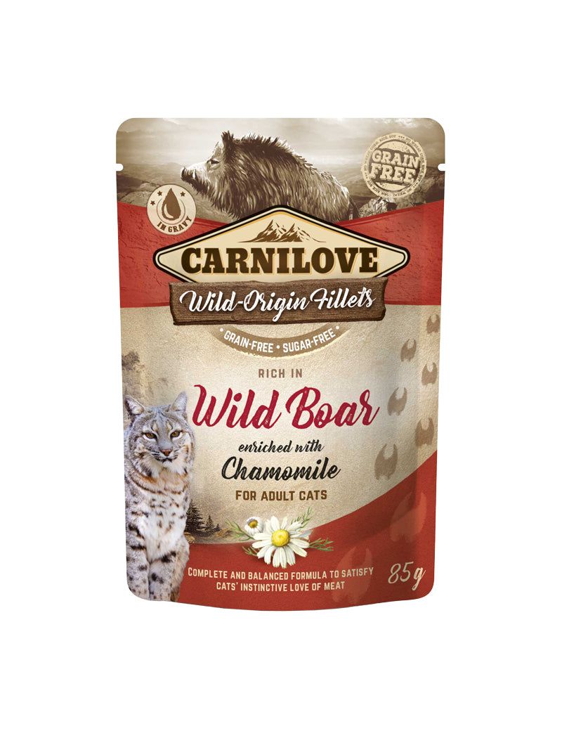 Carnilove Cat Pouch Wild Boar enriched w Chma 85 g