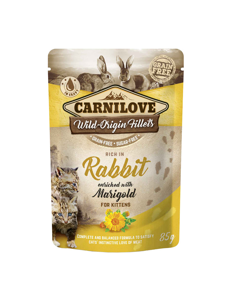 Carnilove Cat Pouch Rabbit e w Marigold Kitten 85g