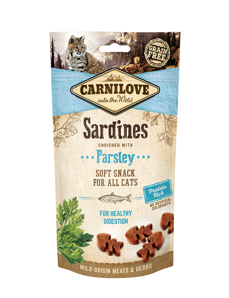 Carnilove Cat Semi Moist Snack Sardine w Pars 50 g