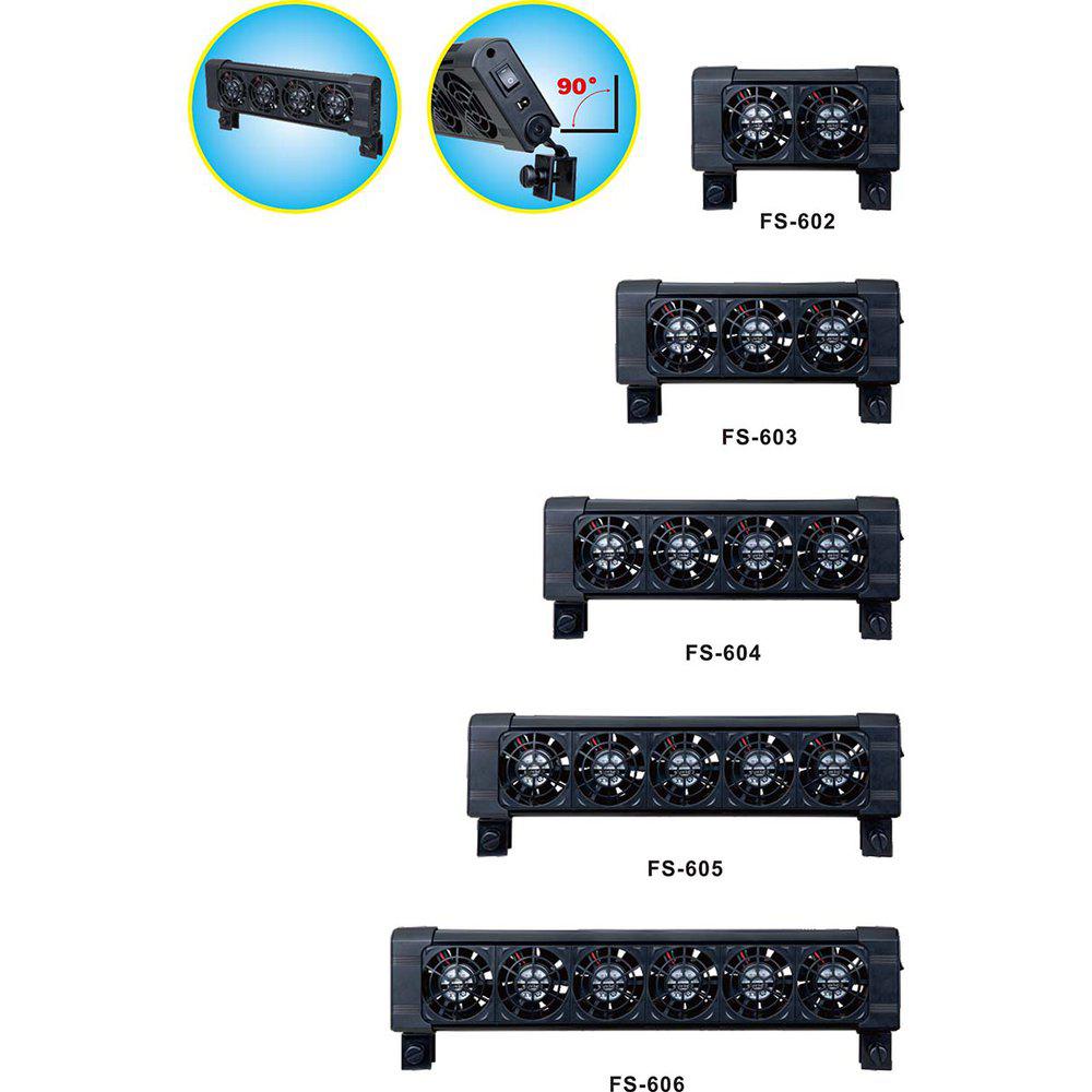 Kylfläkt 6st 411x48x118mm Ställbar 90°