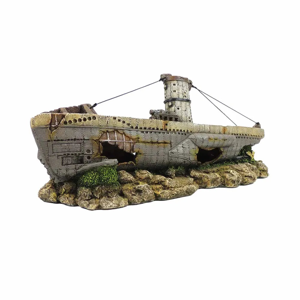 Skeppsvrak 36,7x13,6x15,2cm Luftsten