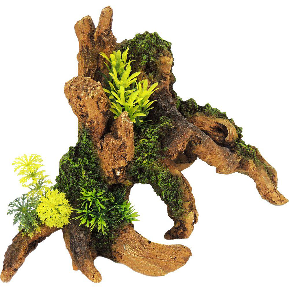 Brown Driftwood With Plants 284x183x212mm