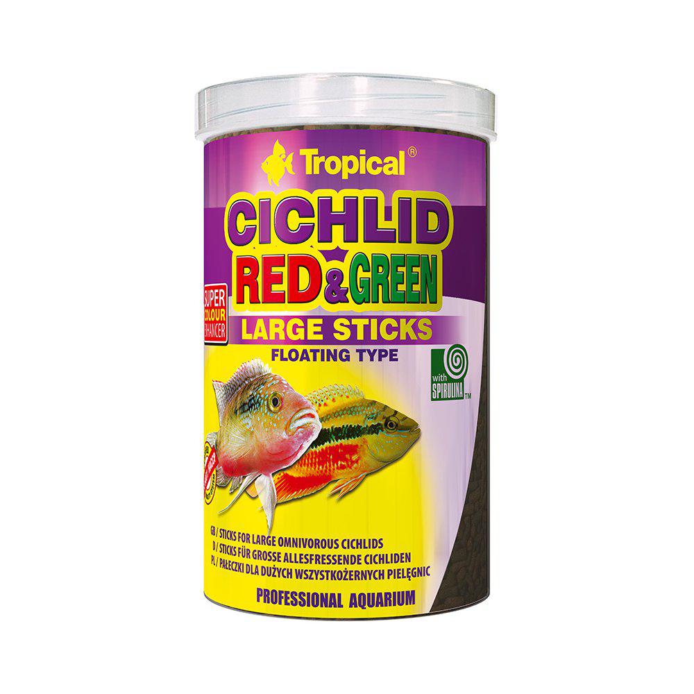 Tropical Cichlid Red & Green Sticks Large 1000ml/300g