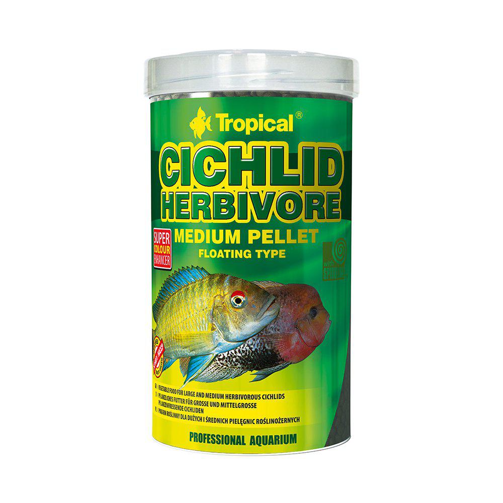 Tropical Cichlid Herbivore Medium Pellet 500ml/180g