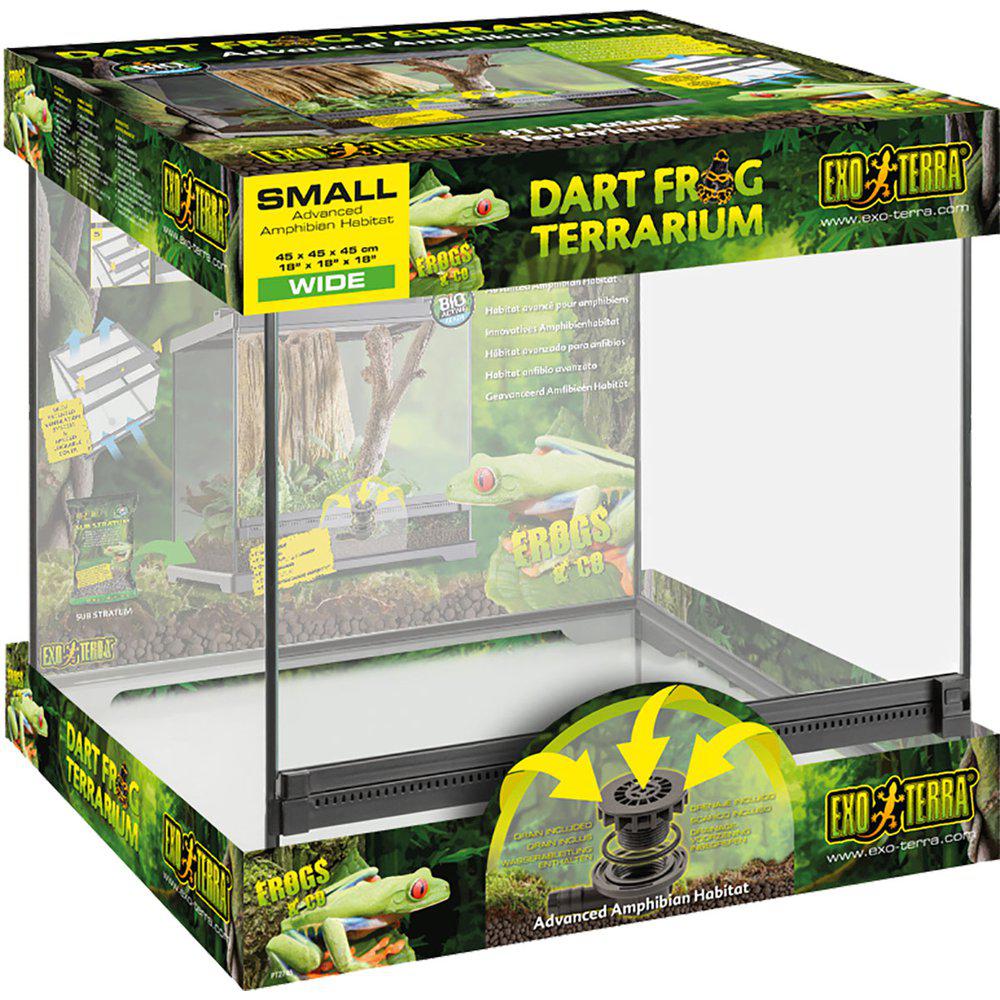 Terrarium Exoterra Dart Frog 45x45x45cmsmall/wide