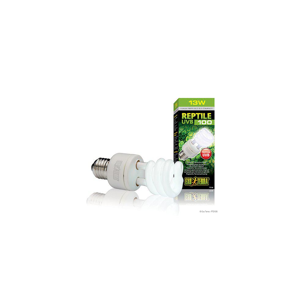 Reptile Uvb 100 Lysrörslampa 13w E27 Exoterra