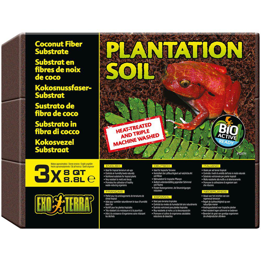 Plantation Soil 3x 8.8l Tropiskt Substrat Exoterra