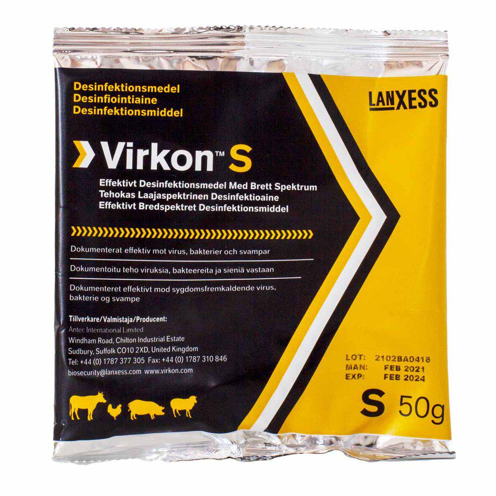 Virkon S 50gr Desinfektionsmedel