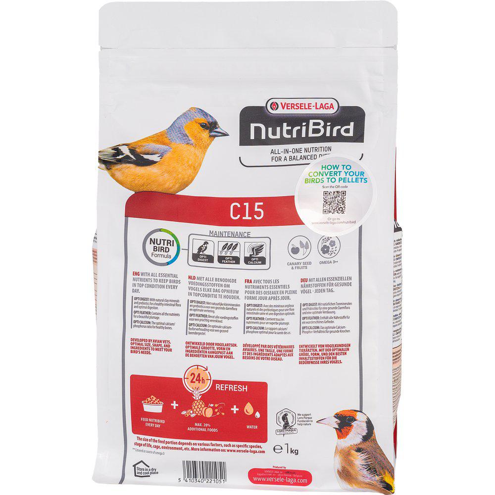 Nutribird C15 Pellets För Kanarie Och Fink 1kg