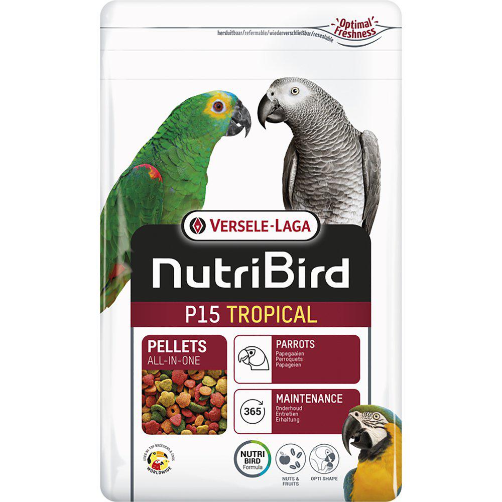 Nutribird P15 Papegoj Underhållspelletstropical 1kg