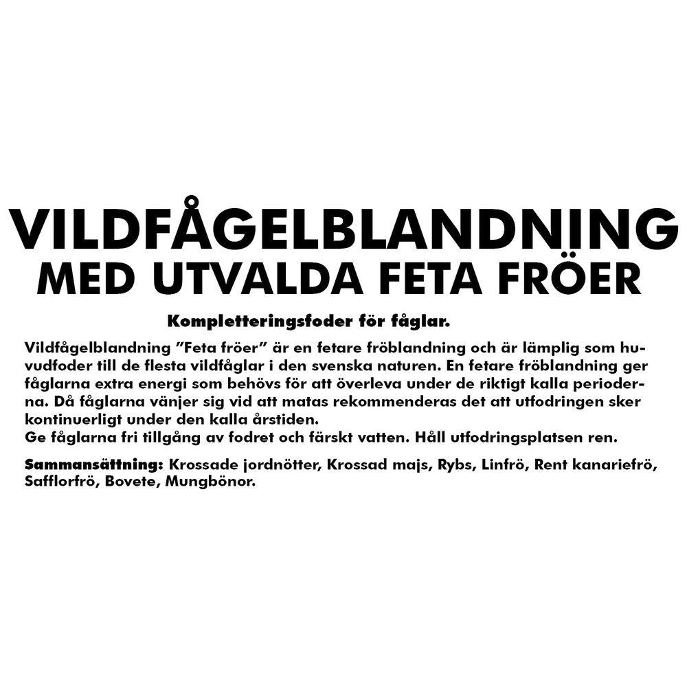 Vildfågelblandning Utvalda Feta Fröer 25kg