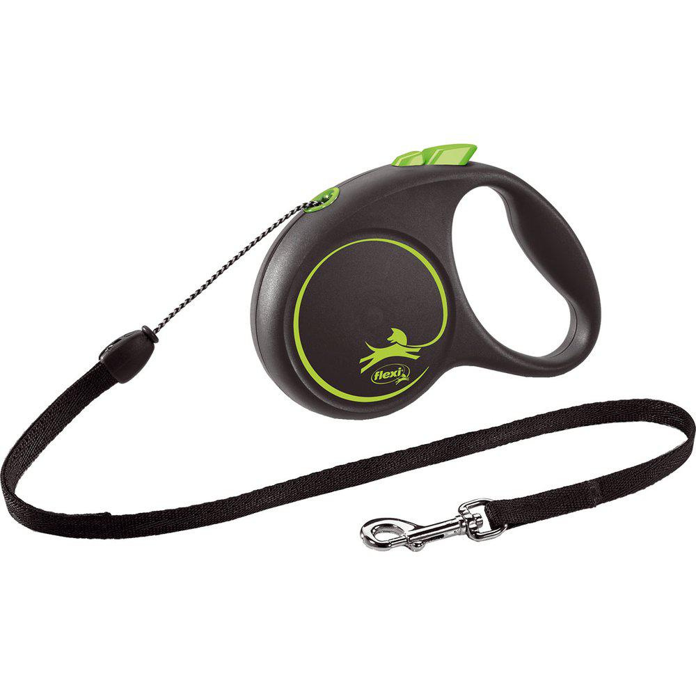 Flexi Koppel Black Design S 5m Lina Grön Max12kg