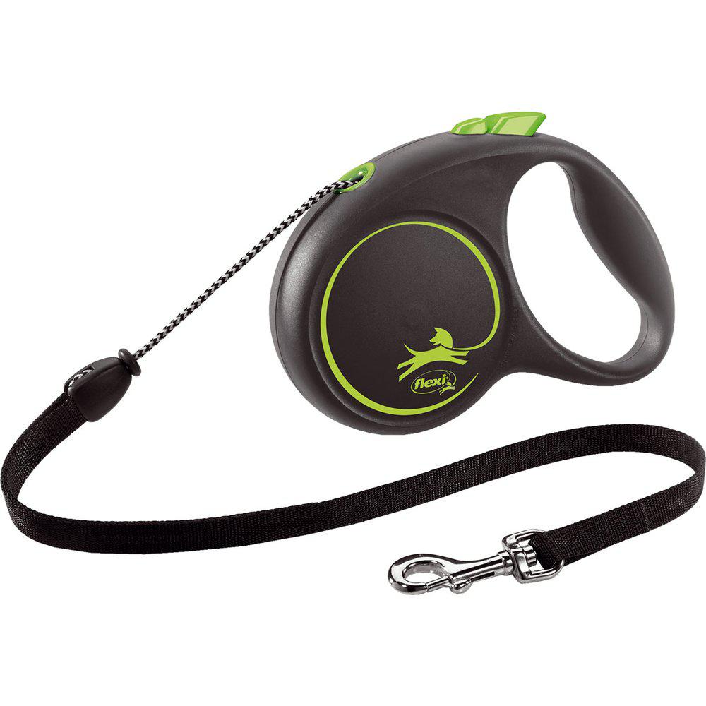 Flexi Koppel Black Design M 5m Lina Grön Max20kg