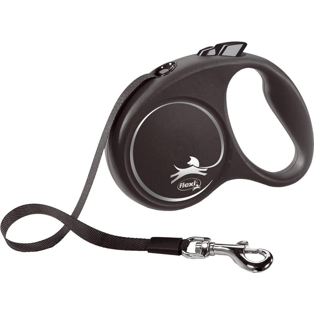 Flexi Koppel Black Design S 5m Band Svart Max15kg