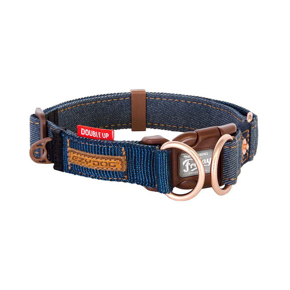 Ezydog Halsband Dubbel Up Denim S 22