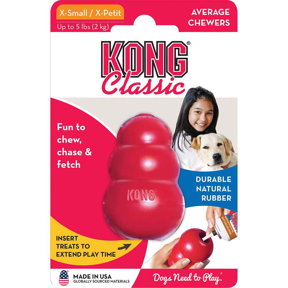 Kong Classic Röd Xs6x3,5x3,5cm