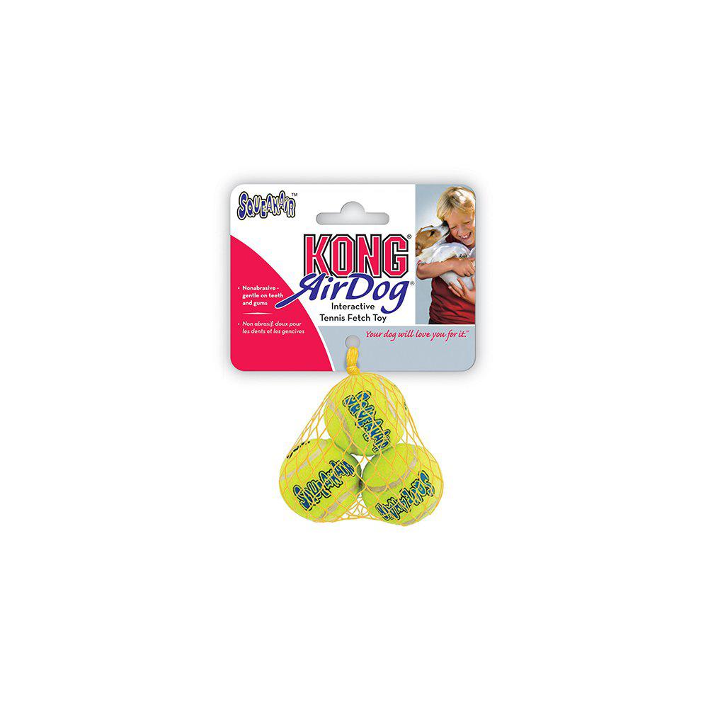 Kong Airdog Squeakair Tennisboll 3pack Xs 4cm