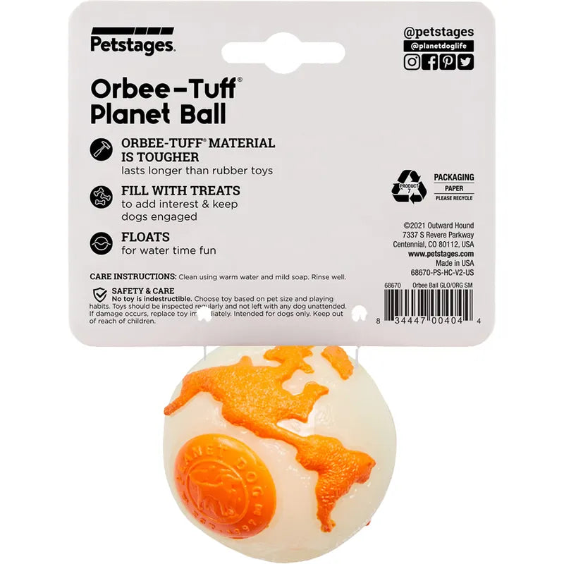 Oh Planet Dog Orbeeball M Vit/orange