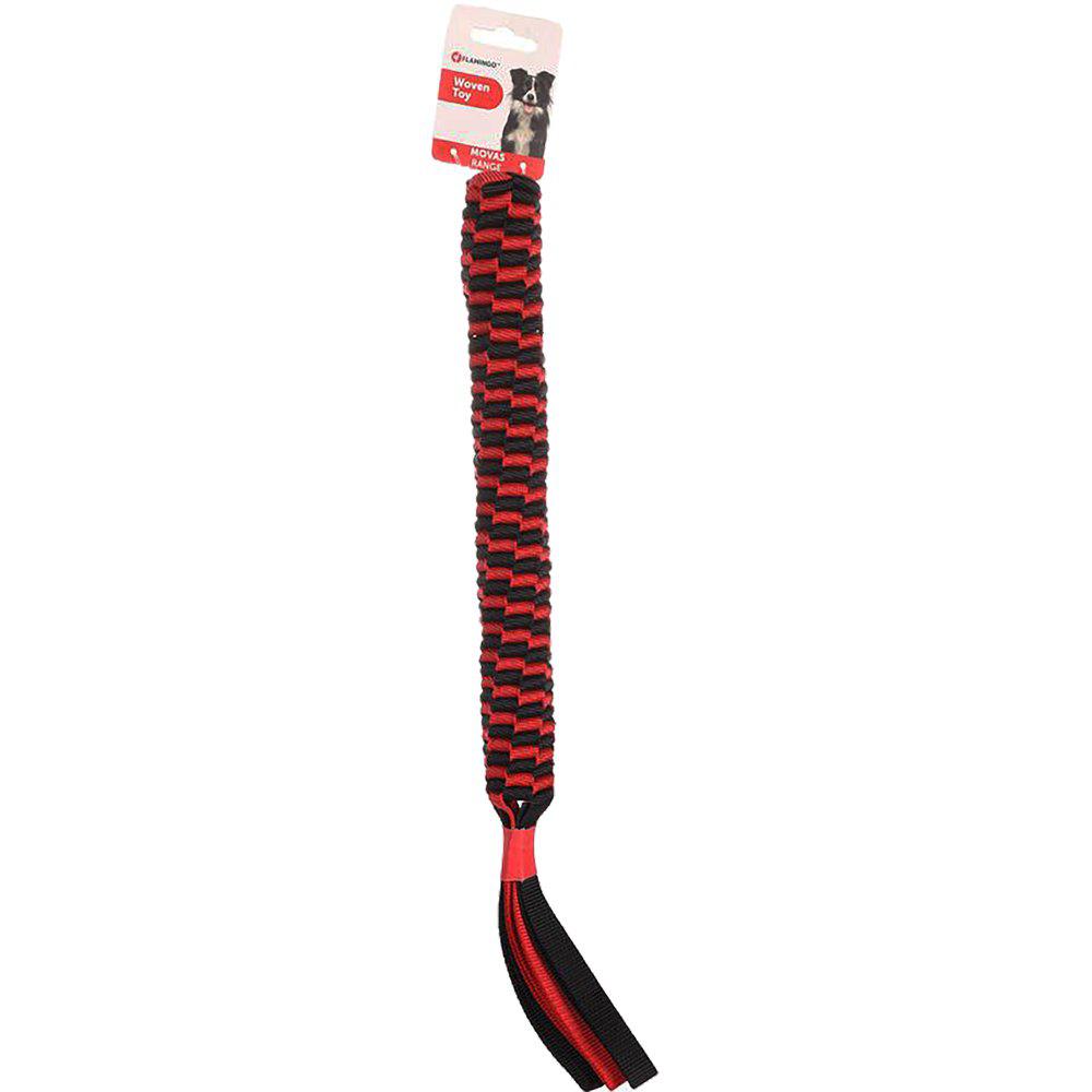 Hundleksak Movas Vävd Stick Röd/svart 40cm