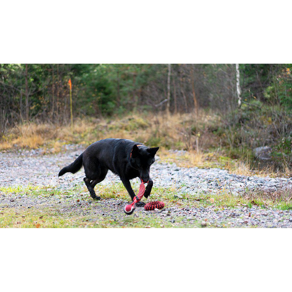 Hundleksak Movas Vävd Stick&boll Röd/svart 55cm