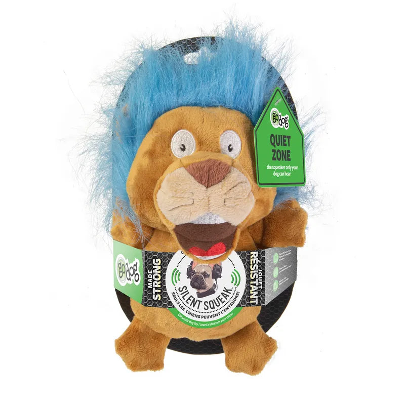 Godog Silent Squeak Crazy Hair Lion 20cm