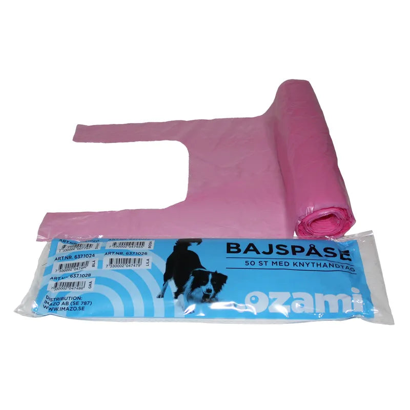 Bajspåse Med Knythandtag Rosa