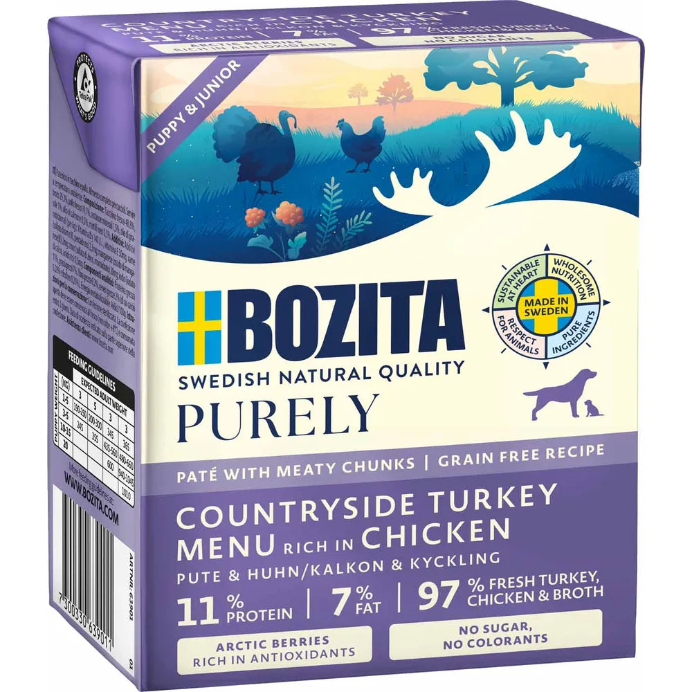 Bozita Dog Purely Pate 370g Puppy&junior Turkey 6st